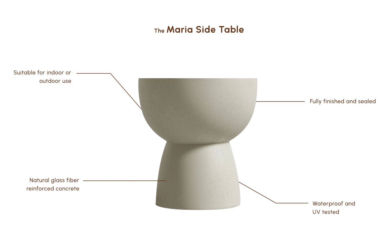 Maria Side Table Details
